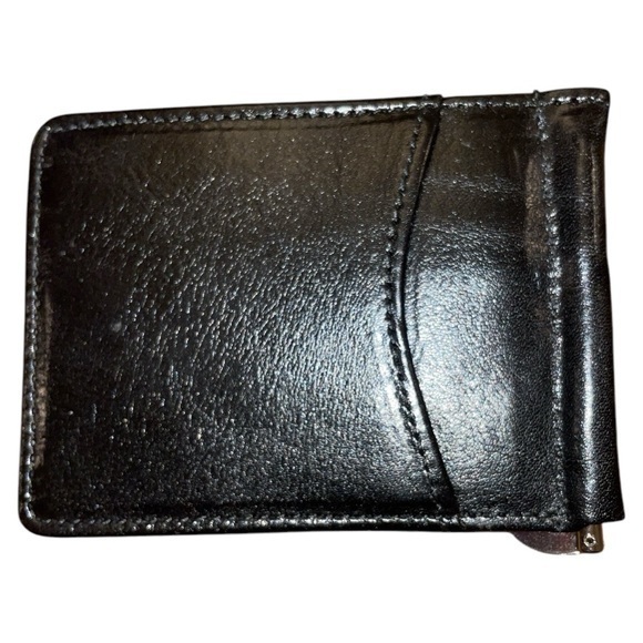 Brighton NWT Men’s Black Leather Carnegie Money Clip‎ Wallet - Picture 2 of 6